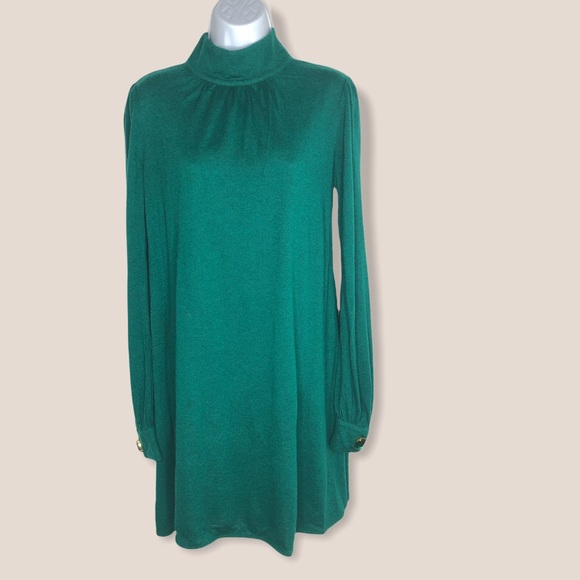 Sweetees Dresses & Skirts - Sweetees Womens Emerald Green Light Wool Blend Sweater Long Sleeve Dress